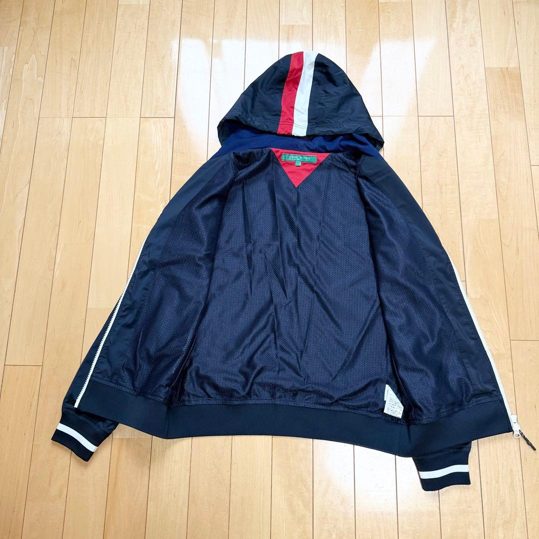【美品】 トミーヒルフィガー ゴルフ ウィンドブレーカー ジャケット 紺 L