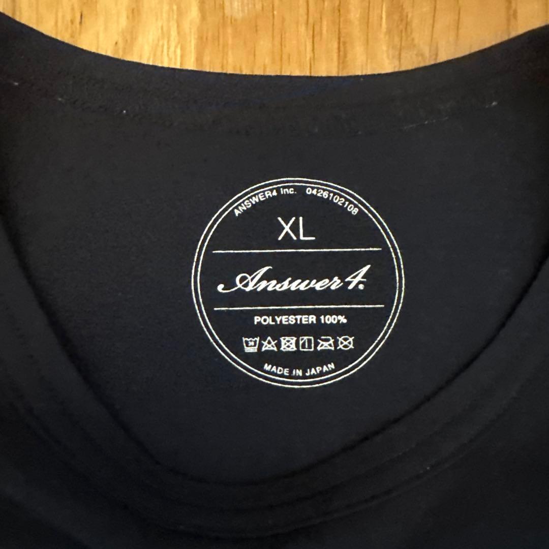 Answer4 XL Tシャツ グラフィックプリント　ブラック