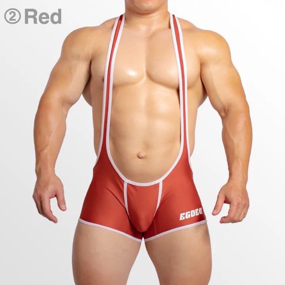 【3835】EGDE≪ WRESTLING HLU シングレット 赤 L-XL