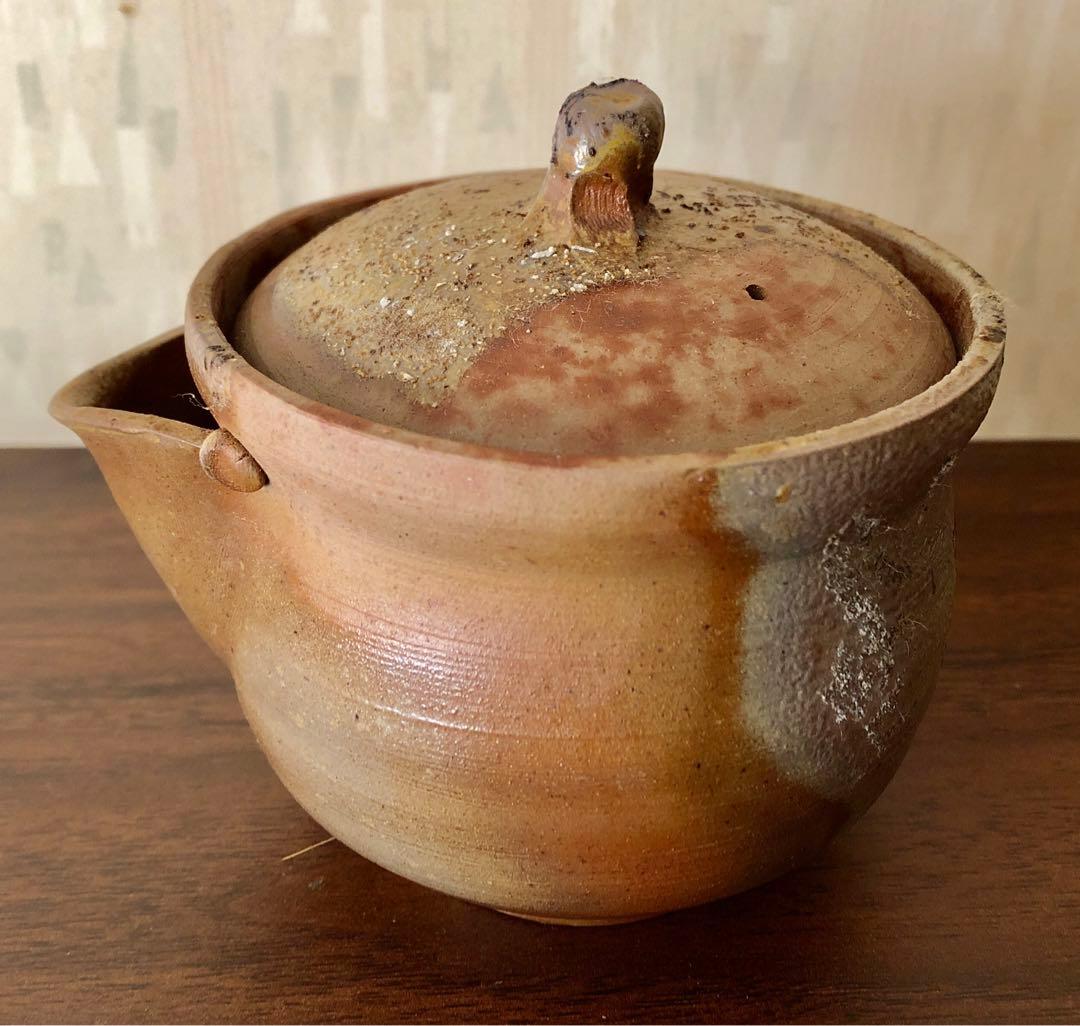 〈未使用〉備前焼 松園 宝瓶 煎茶道具 茶道具 骨董 陶芸 茶器 急須