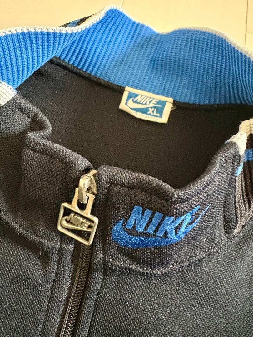 【希少80s】OLD NIKE ナイキ トラックジャケット　ジャージ　黒　XL