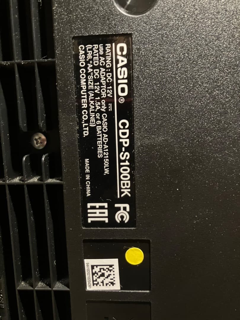 【2021年製】CASIO CDP-S100BK 電子ピアノ 88鍵盤