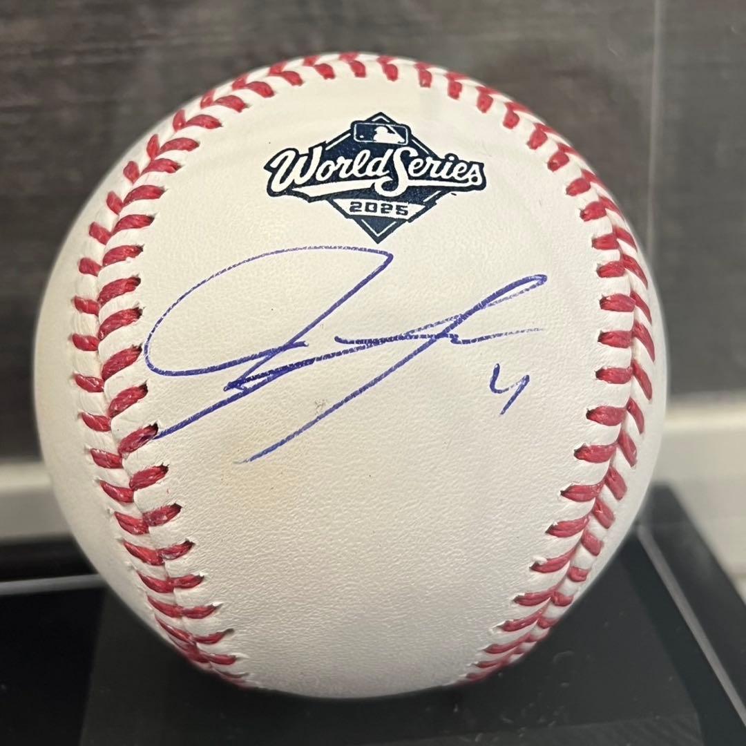 【新品】佐々木朗希 直筆サインボール MLB公式 2025WorldSeries