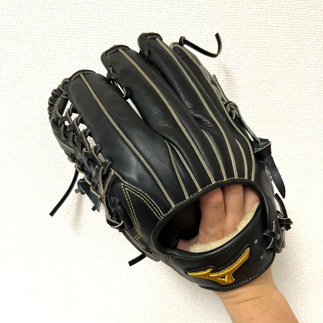 522 ミズノプロ 型抜群 極美品 即戦力 軟式 外野手用グローブ 左投げ