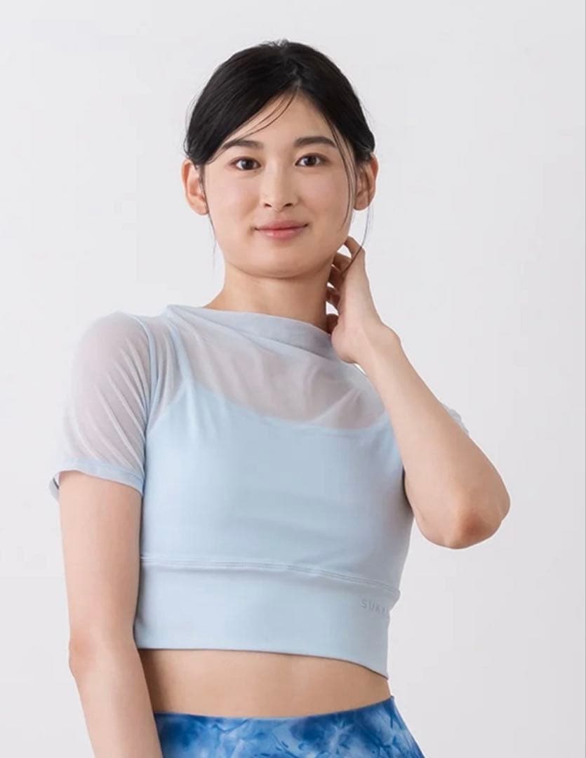 SUKALA メッシュ クロップドトップ 黒色　新品
