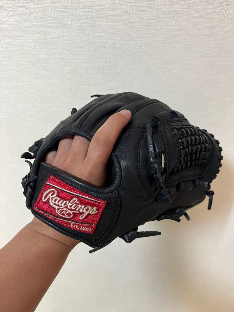 Rawlings 一般軟式大人用内野手用　美品　ローリングス　黒　RG3003