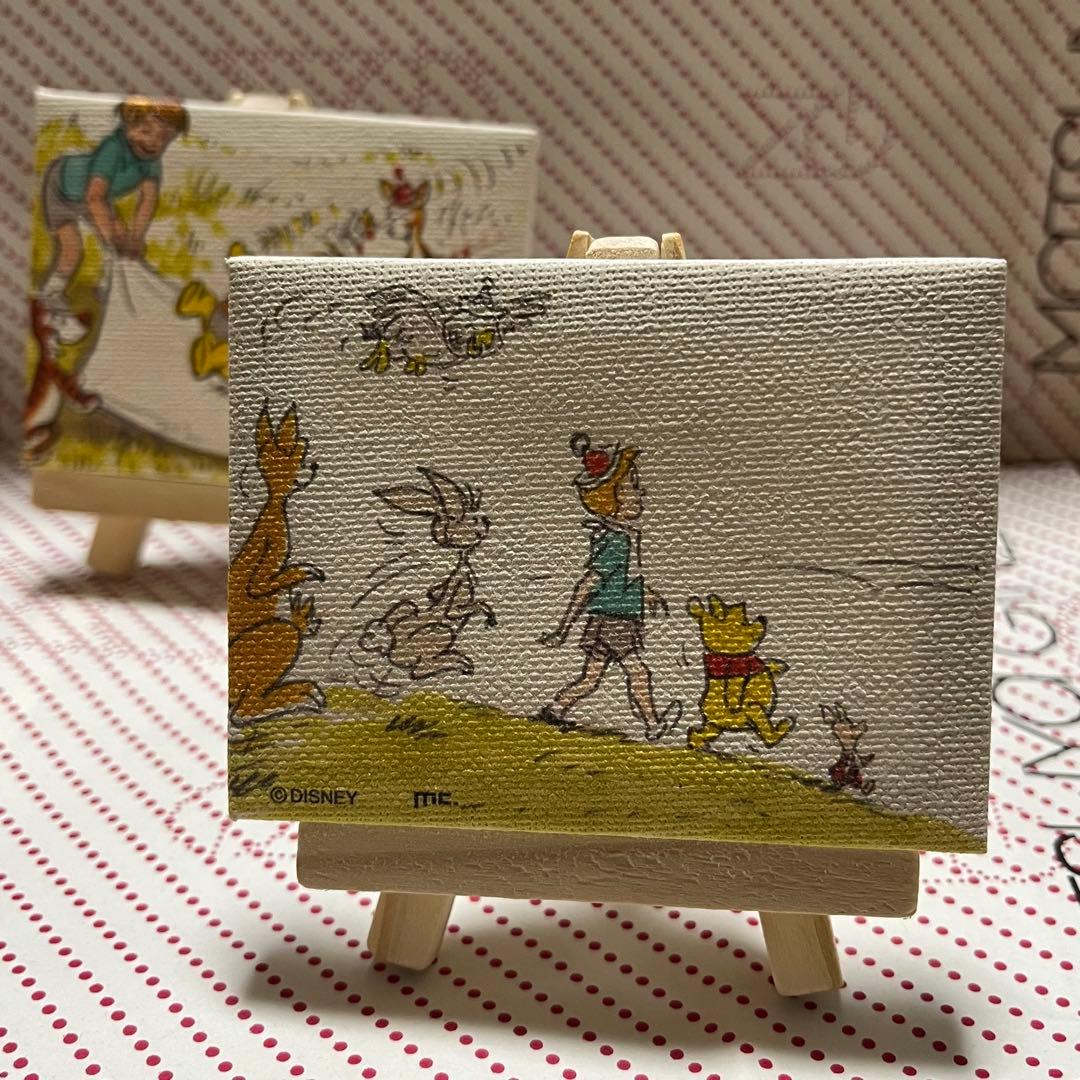 くまのプーさん展　限定　ミニアートキャンバス　　4種セット　コンプリート