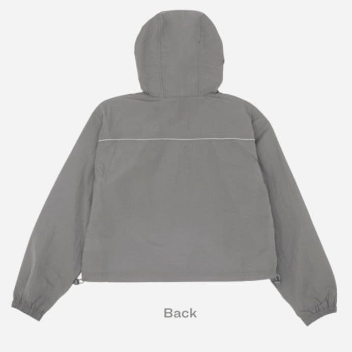 アイドル LE SSERAFIM Crop Wind Breaker Grey L-XL