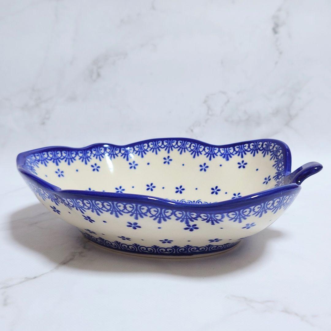 新品 ポーリッシュポタリー VENA社 リーフボウル
