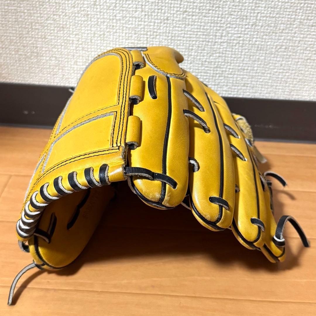 美品 ZETTプロステイタス 軟式用グローブ 藤浪晋太郎モデル イエロー