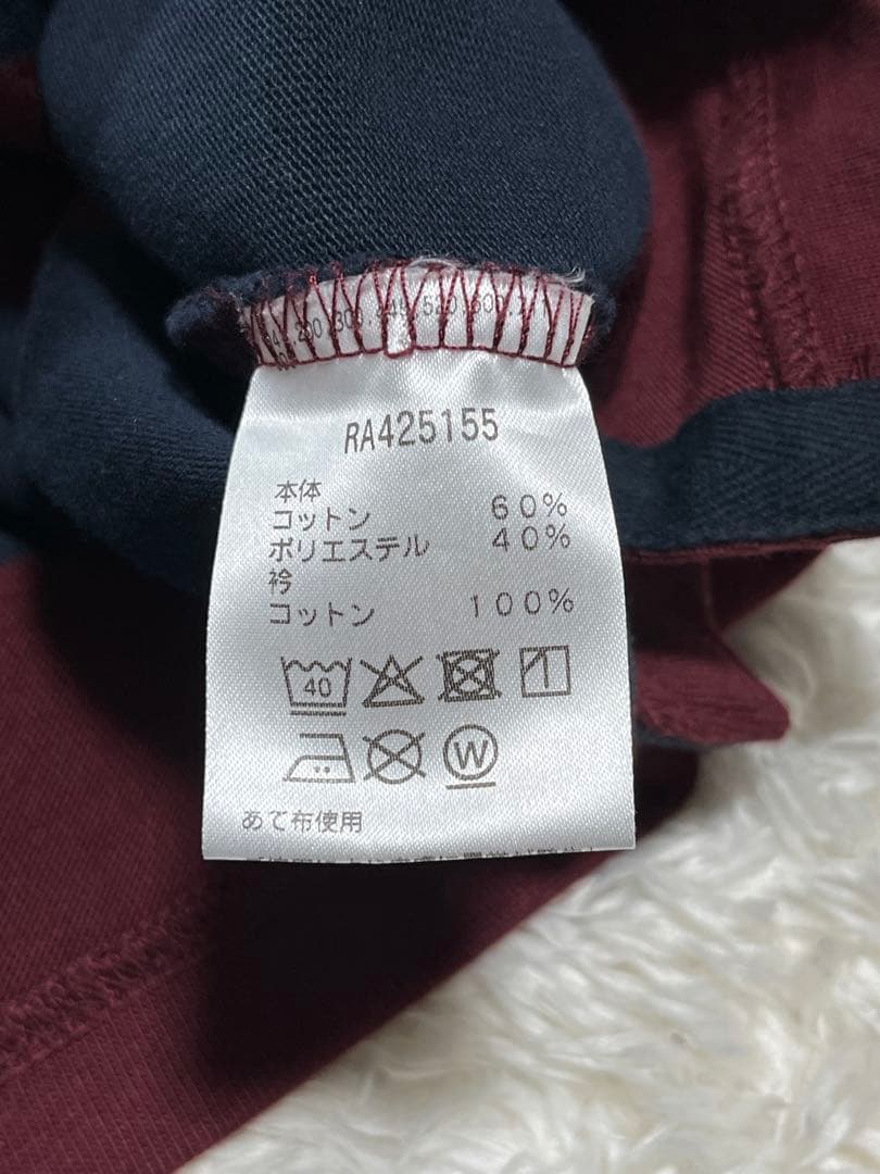 美品canterbury カンタベリー ラガーシャツ ボーダー ロゴ刺繍 3L