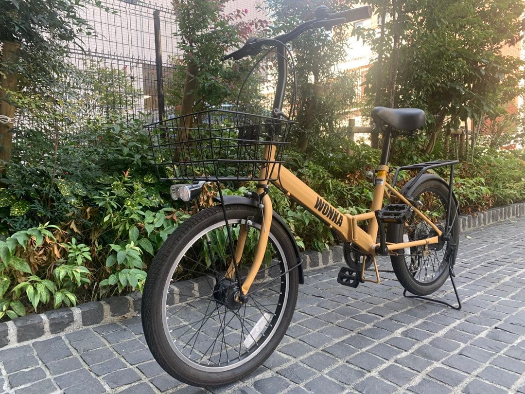 WONDA 折りたたみ自転車 ベージュ