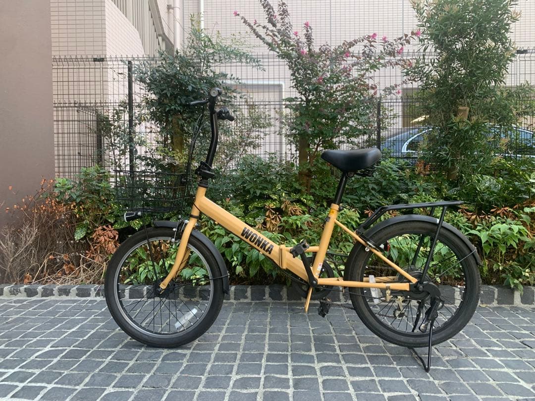 WONDA 折りたたみ自転車 ベージュ