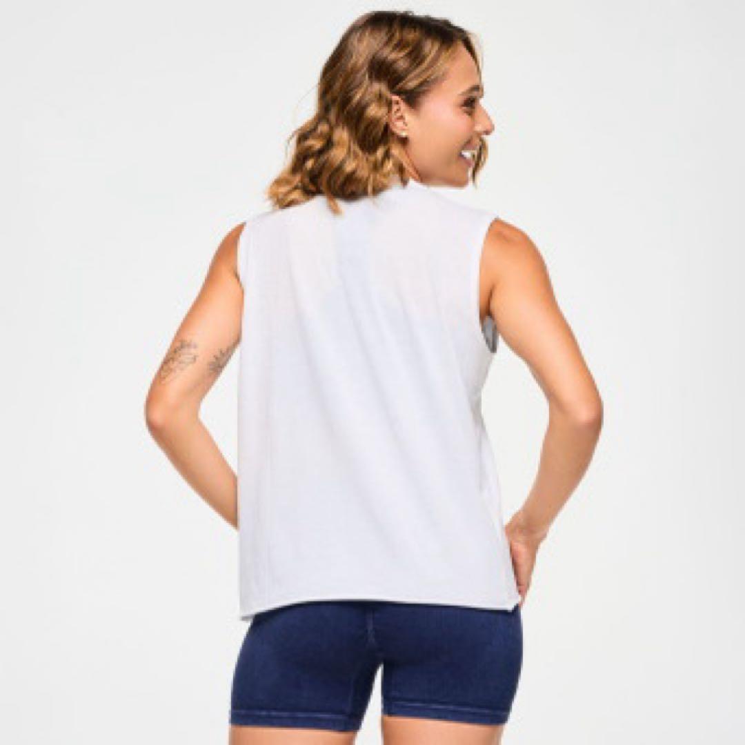 その他 ZUMBA Blue Jean Crew Neck Muscle Tank-S