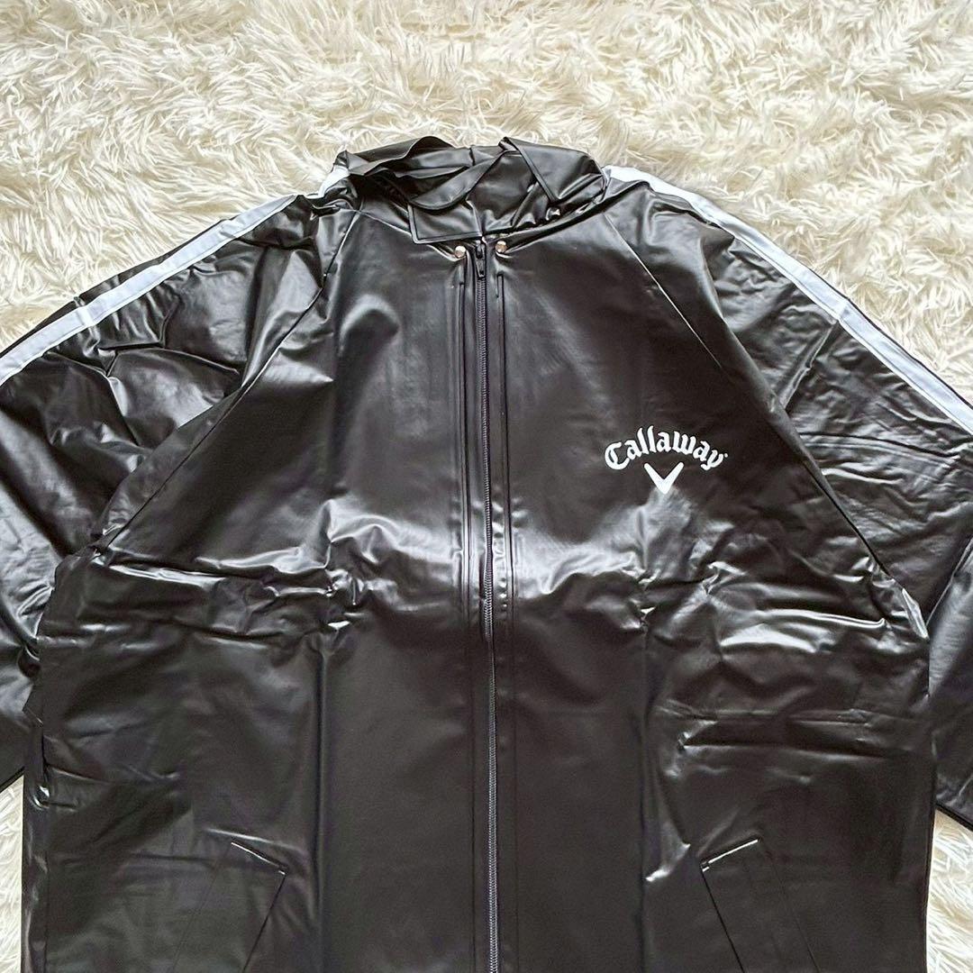 【美品】キャロウェイ ゴルフ レインウェア セットアップ スポーツウェア 黒XL