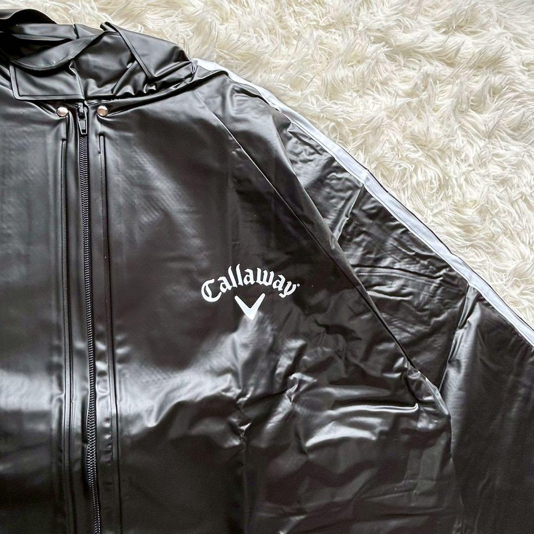 【美品】キャロウェイ ゴルフ レインウェア セットアップ スポーツウェア 黒XL