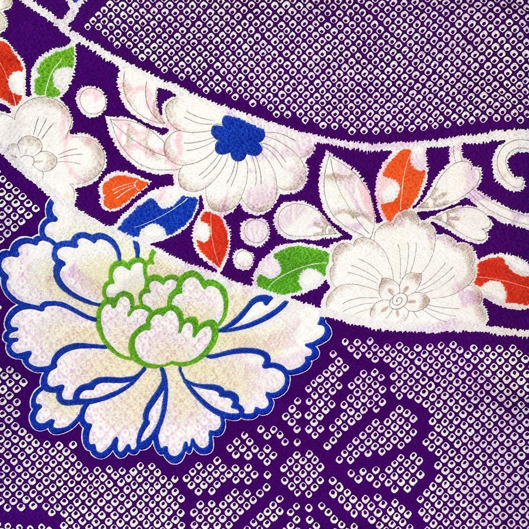 ◎mk-3097　七五三　女の子　着物・襦袢セット　7歳　銀駒刺繍　　1-26