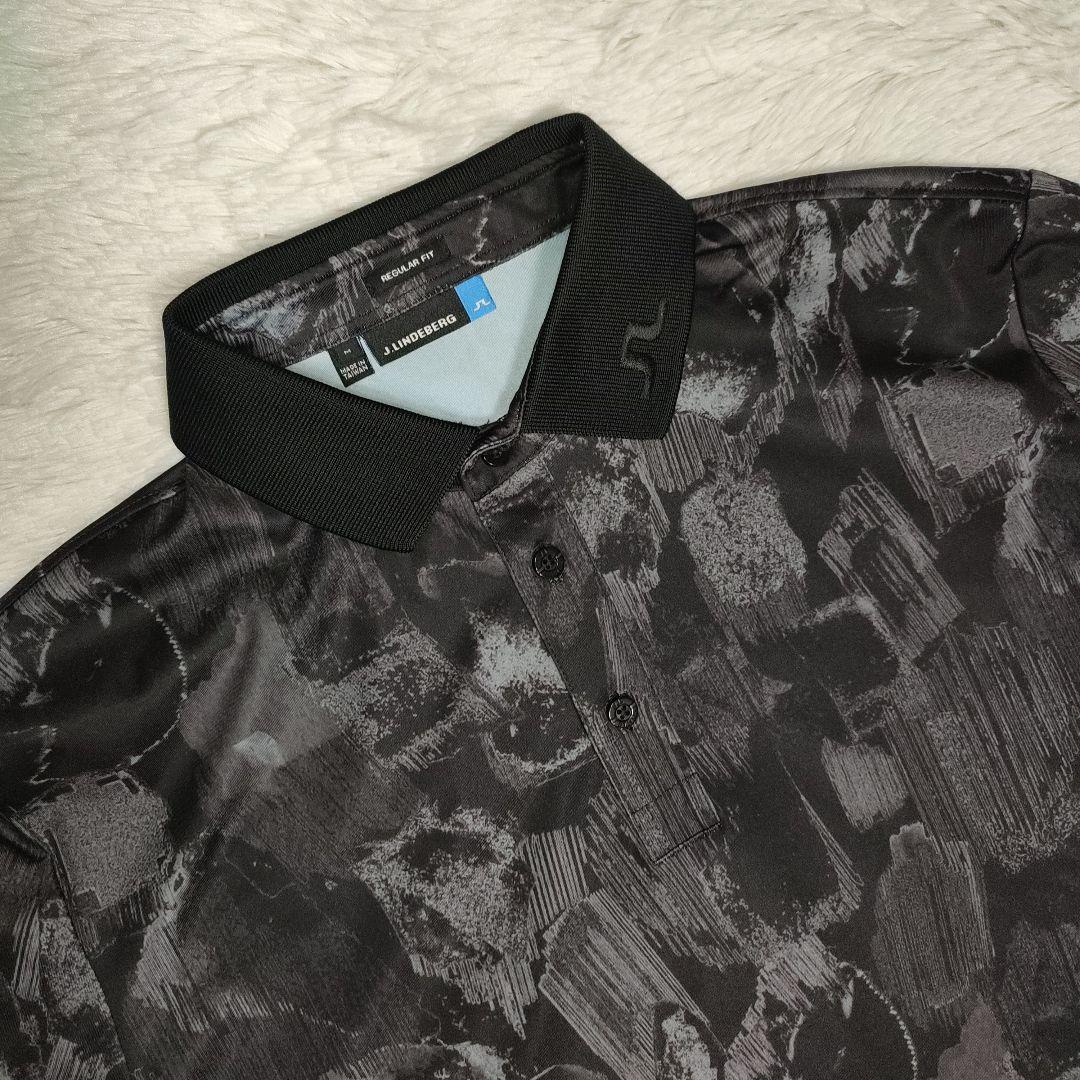 美品 J.LINDEBERG size M ゴルフウェア ポロシャツ 総柄