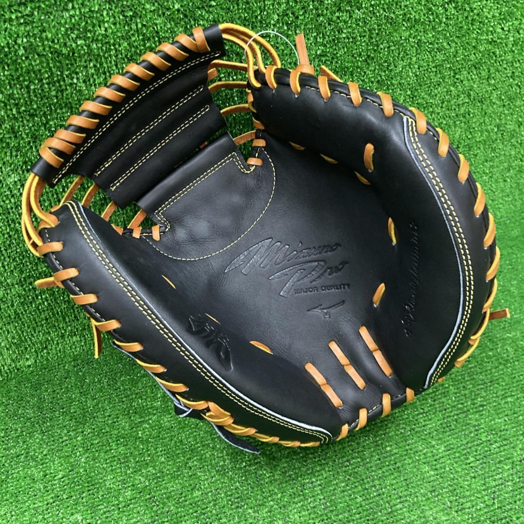 新品 ミズノプロ 硬式用キャッチャーミット ブラック 1AJCH34000