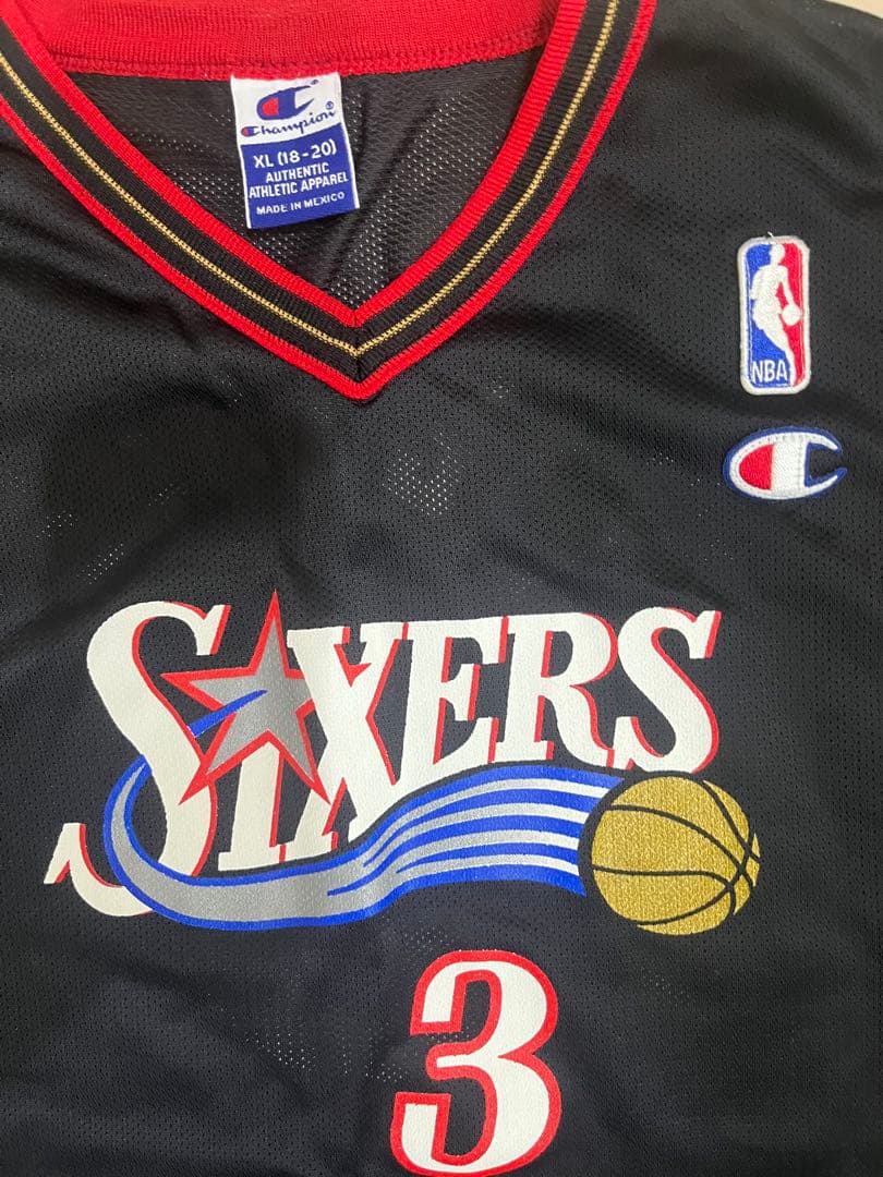 90s Champion シクサーズ アレン・アイバーソン ユニフォーム NBA