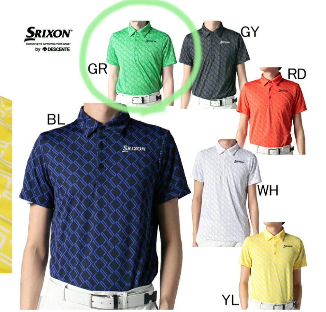 松山英樹プロモデル　SRIXON　クロスパターン プリント 半袖ポロシャツ