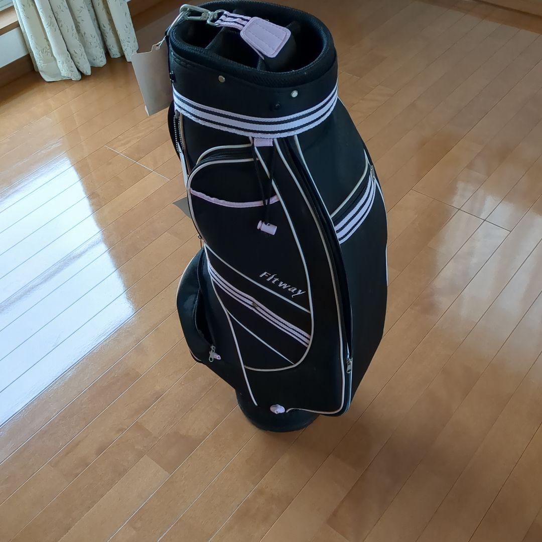 Fitway キャディバッグ ブラック/ピンク 2.3kg