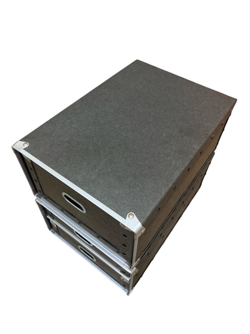 【廃盤品】 MUJI無印良品 硬質パルプ引出し2個　美品①