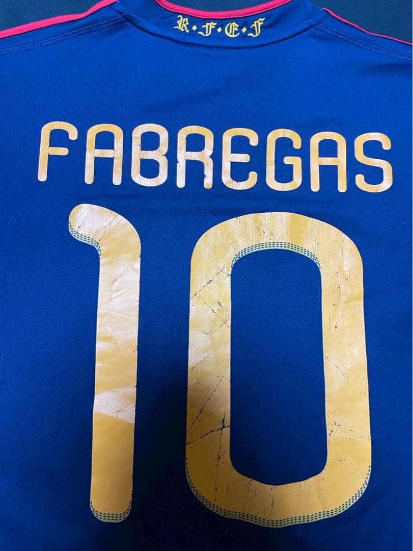 【正規品】スペイン代表 2010 W杯 アウェイ ファブレガス パッチ付