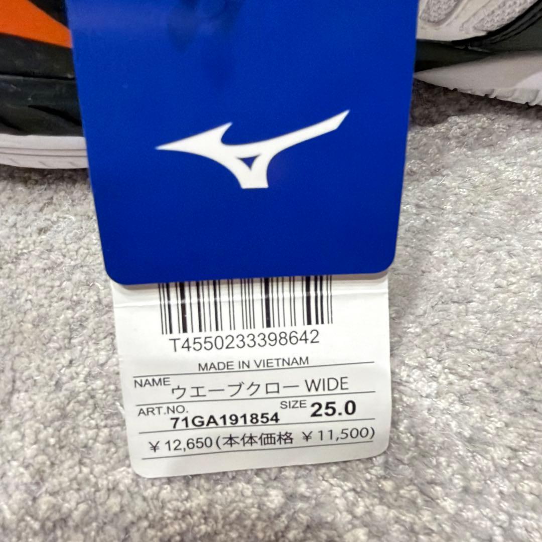 MIZUNO ウエーブクロー ワイド バドミントンシューズ 25cm