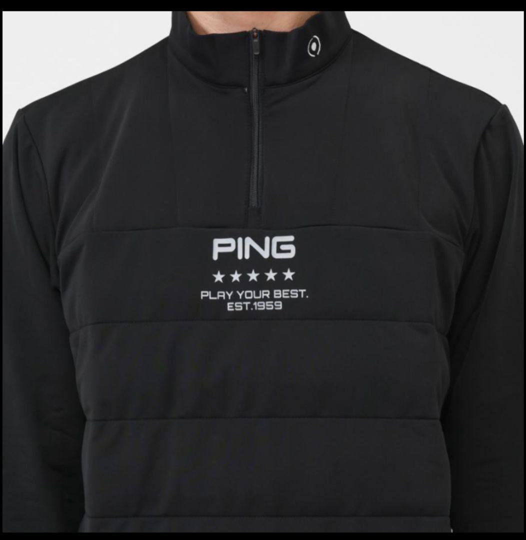 PING 秋 冬 24FWエアーフレイク長袖ハイネックシャツ サイズL