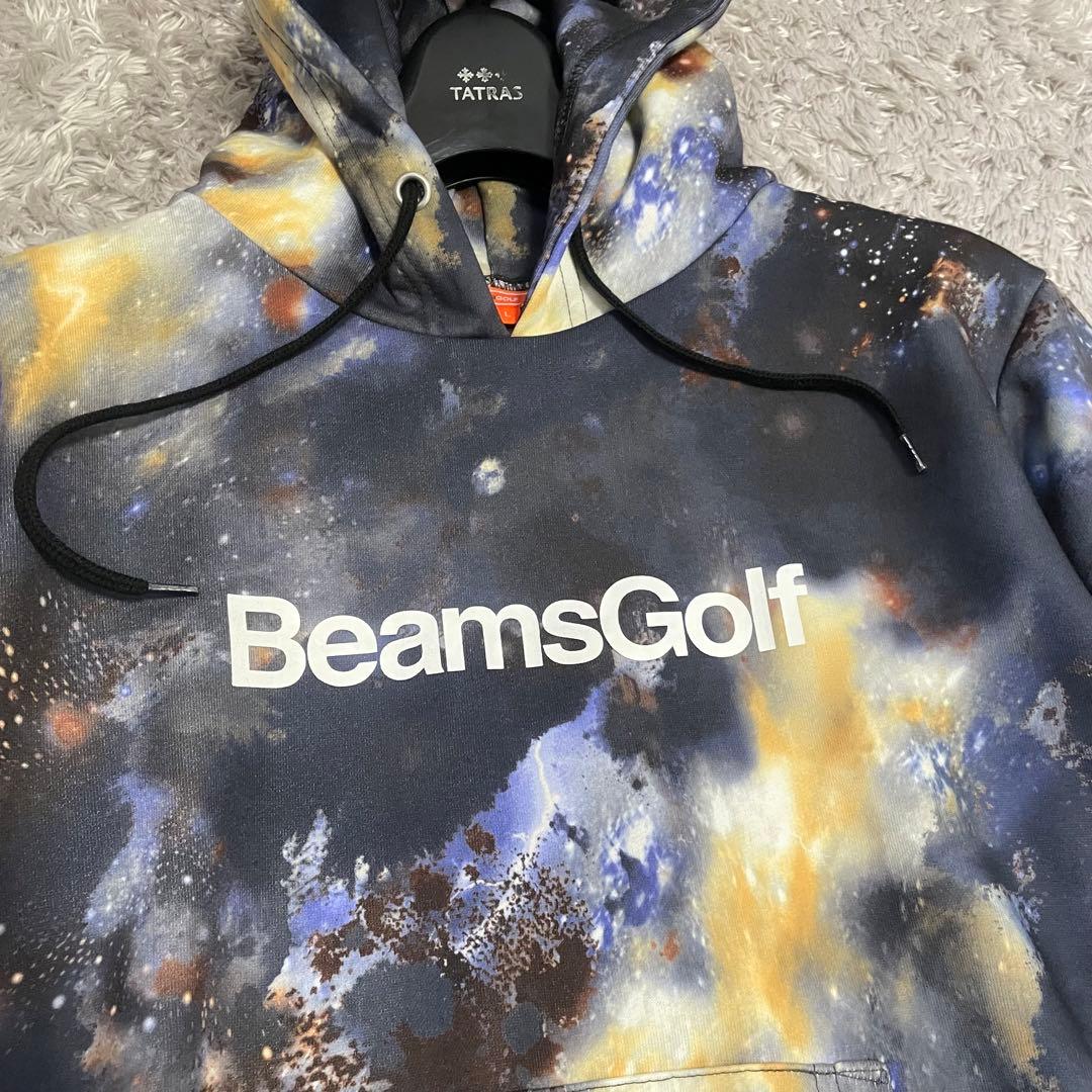 極美品　BEAMS GOLF ビームスゴルフ スウェットパーカー 宇宙 サイズL