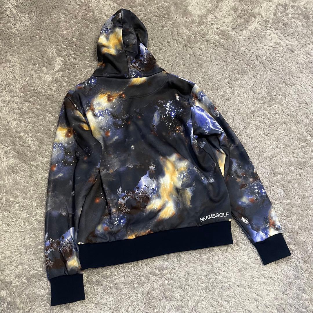 極美品　BEAMS GOLF ビームスゴルフ スウェットパーカー 宇宙 サイズL
