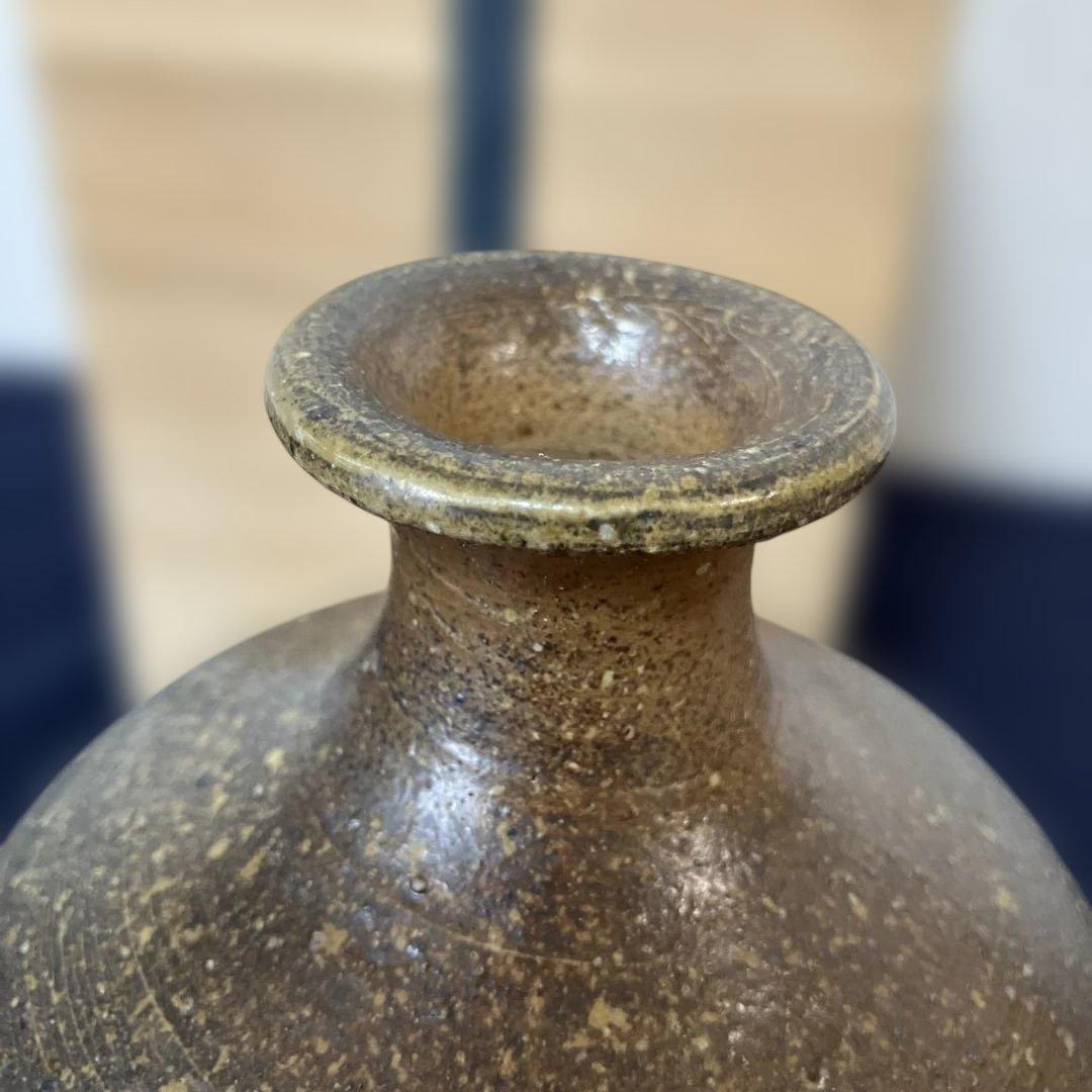 伊勢崎敦　備前焼　徳利形花入