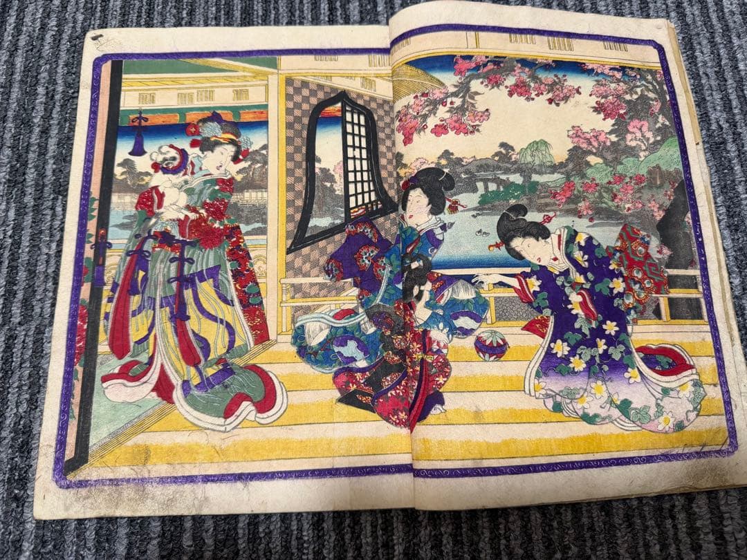 歌川国貞 春画 浮世絵 艶本◆「正写相生源氏」3冊揃 浮世絵 女好庵主人