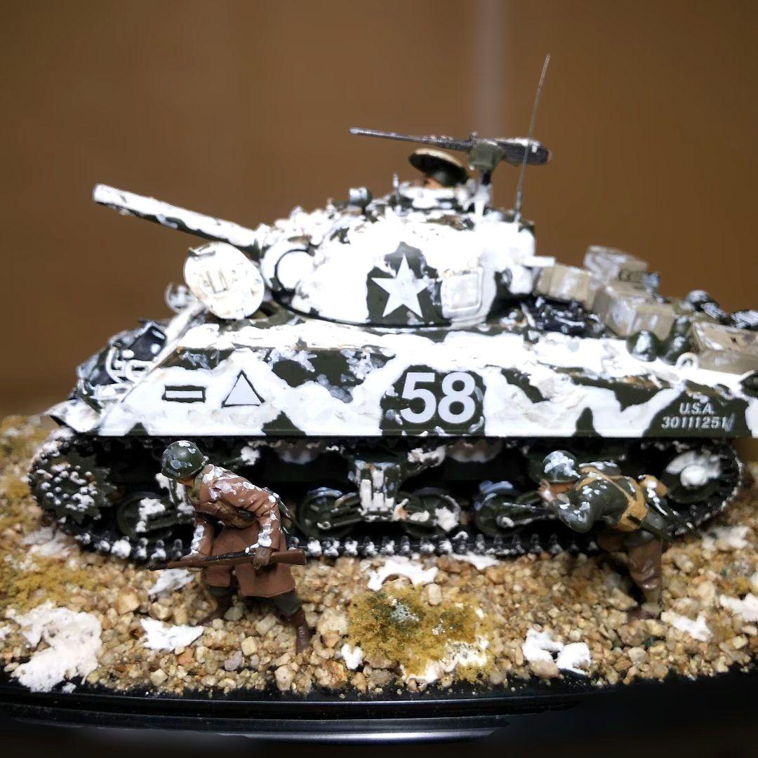 米軍M4A3シャーマン105mm榴弾砲搭載(突撃支援)冬季バージョン仕上げ