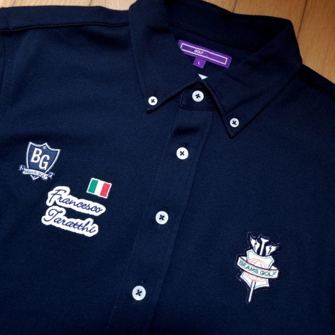 BEAMS GOLF半袖ポロシャツ　パープルレーベル　Lサイズ