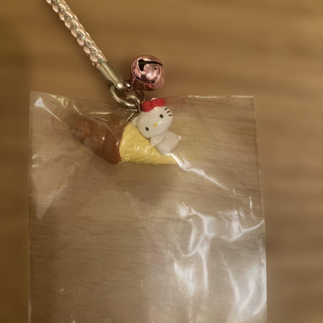 希少　ハローキティ 根付 ソフトクリーム・バニラ・チョコ・ミックス 激レア
