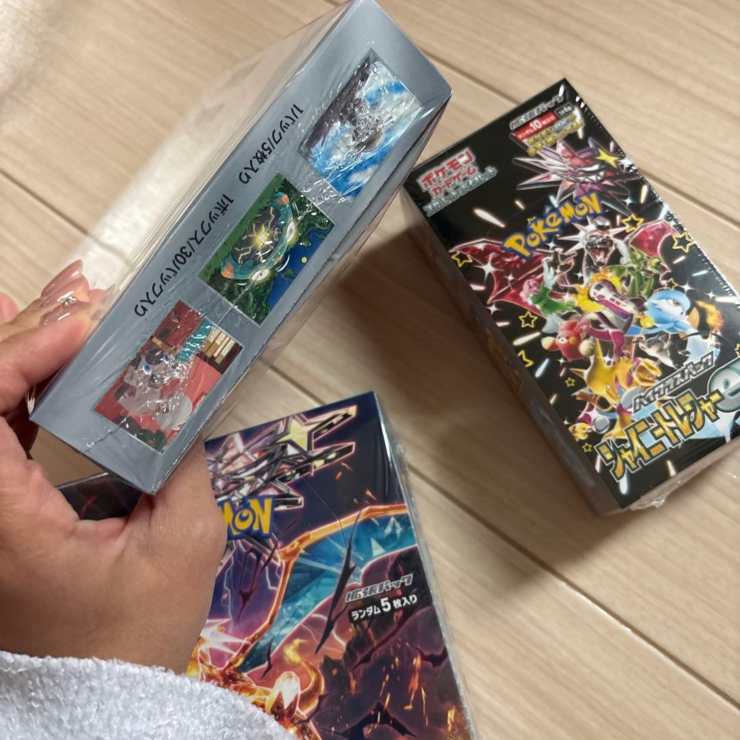 【未開封】シュリンク付 黒炎の支配者 2箱 + シャイニートレジャーEX 1箱