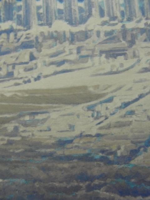 松浦 安弘 【セリヌンテの海】 希少画集画、状態良好、新品高級額装付