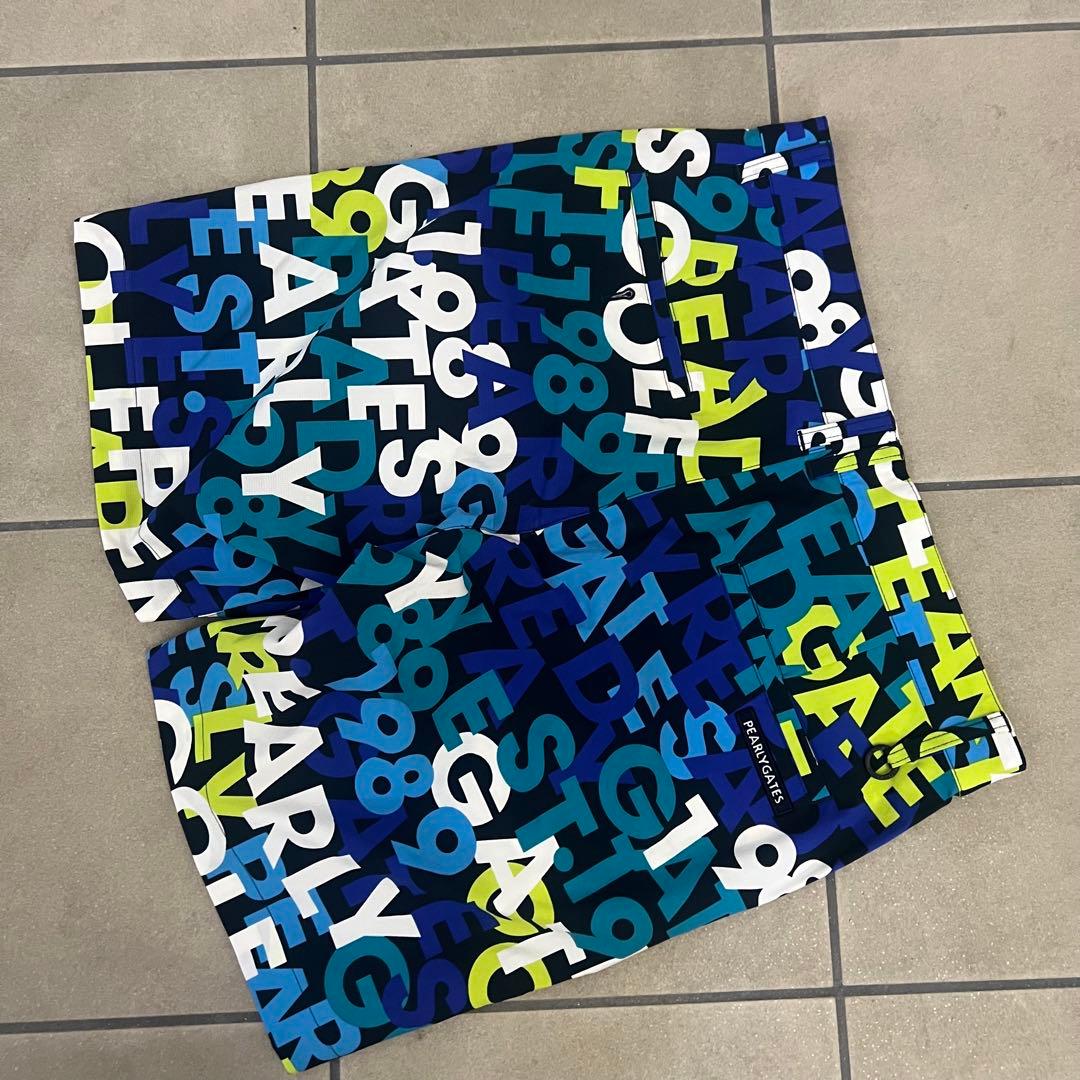 Pearlygates パーリーゲイツ　セットアップ　総柄　シャツ　ハーフパンツ
