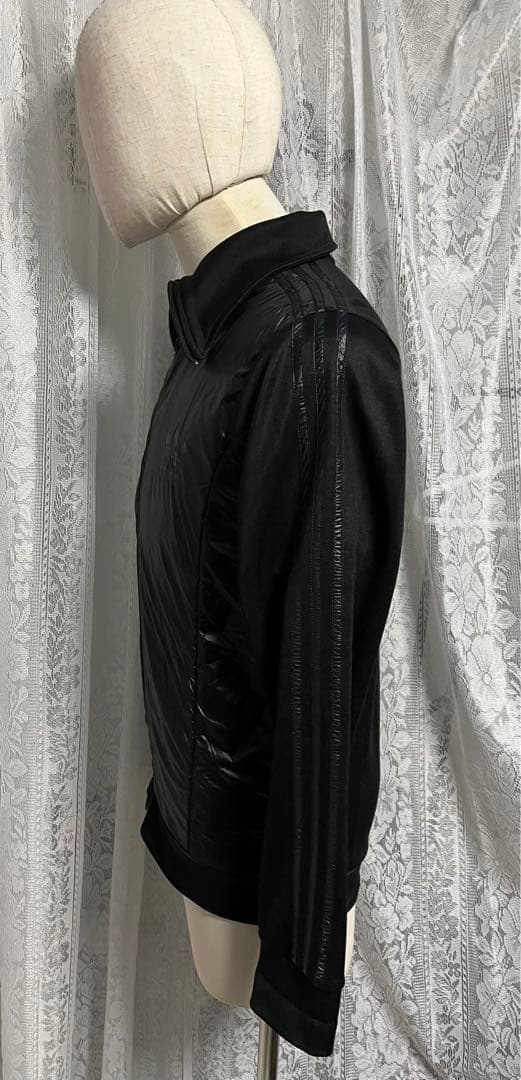 adidas トラックジャケット　ジャージ　ジップアップ　トレホイル 黒　L