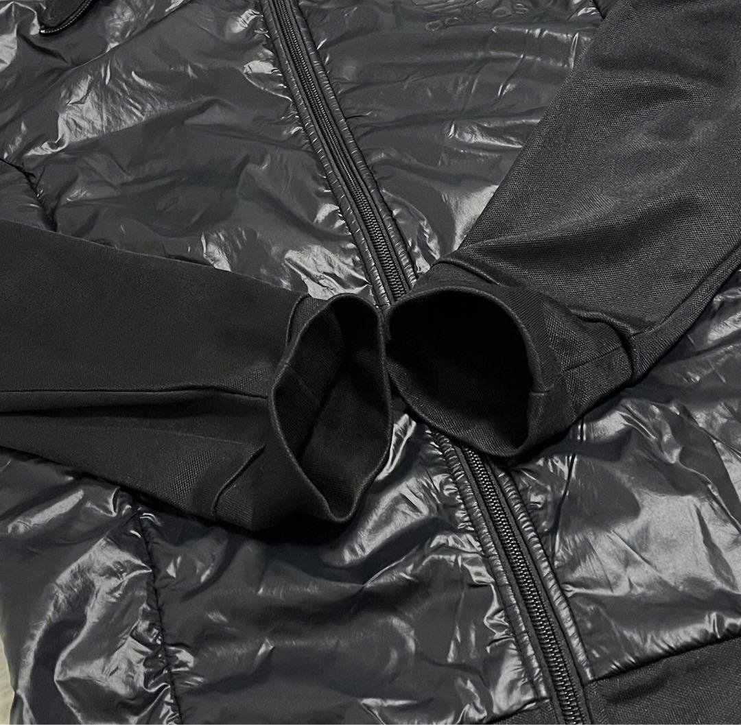 adidas トラックジャケット　ジャージ　ジップアップ　トレホイル 黒　L