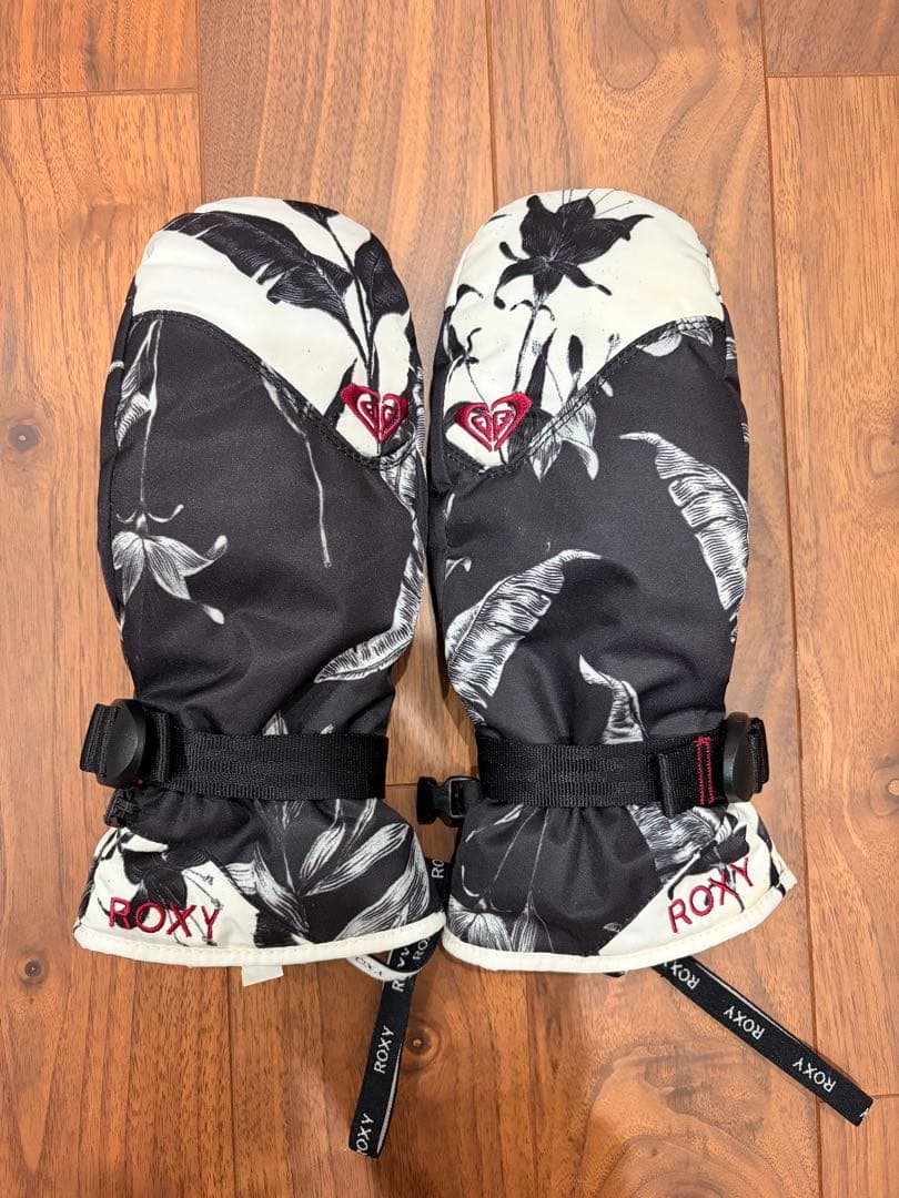 ボタニカル柄スノーボードウェア ジャケット&パンツ&手袋3点セット