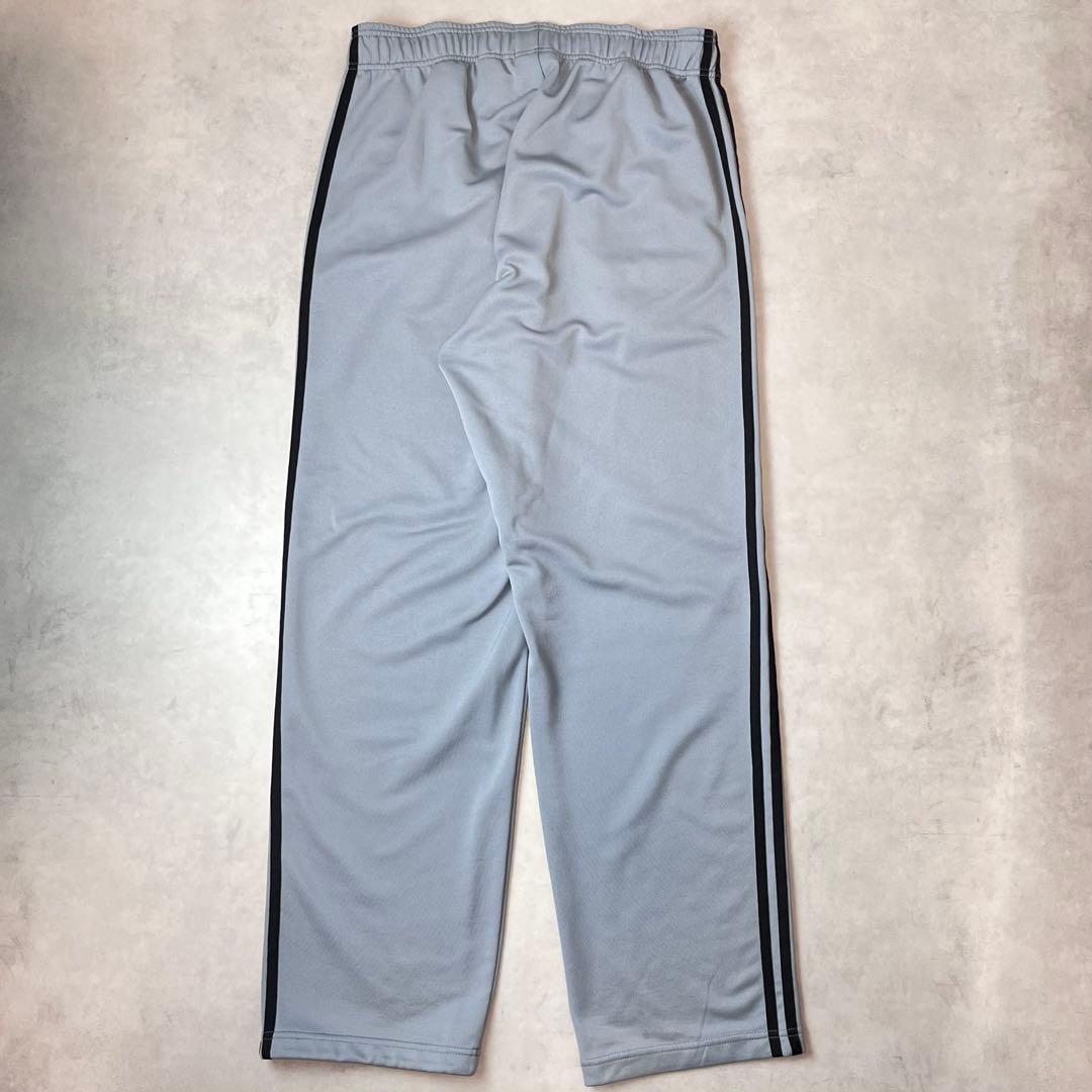 00s adidas トラックパンツ 3ライン ライトブルーグレー L