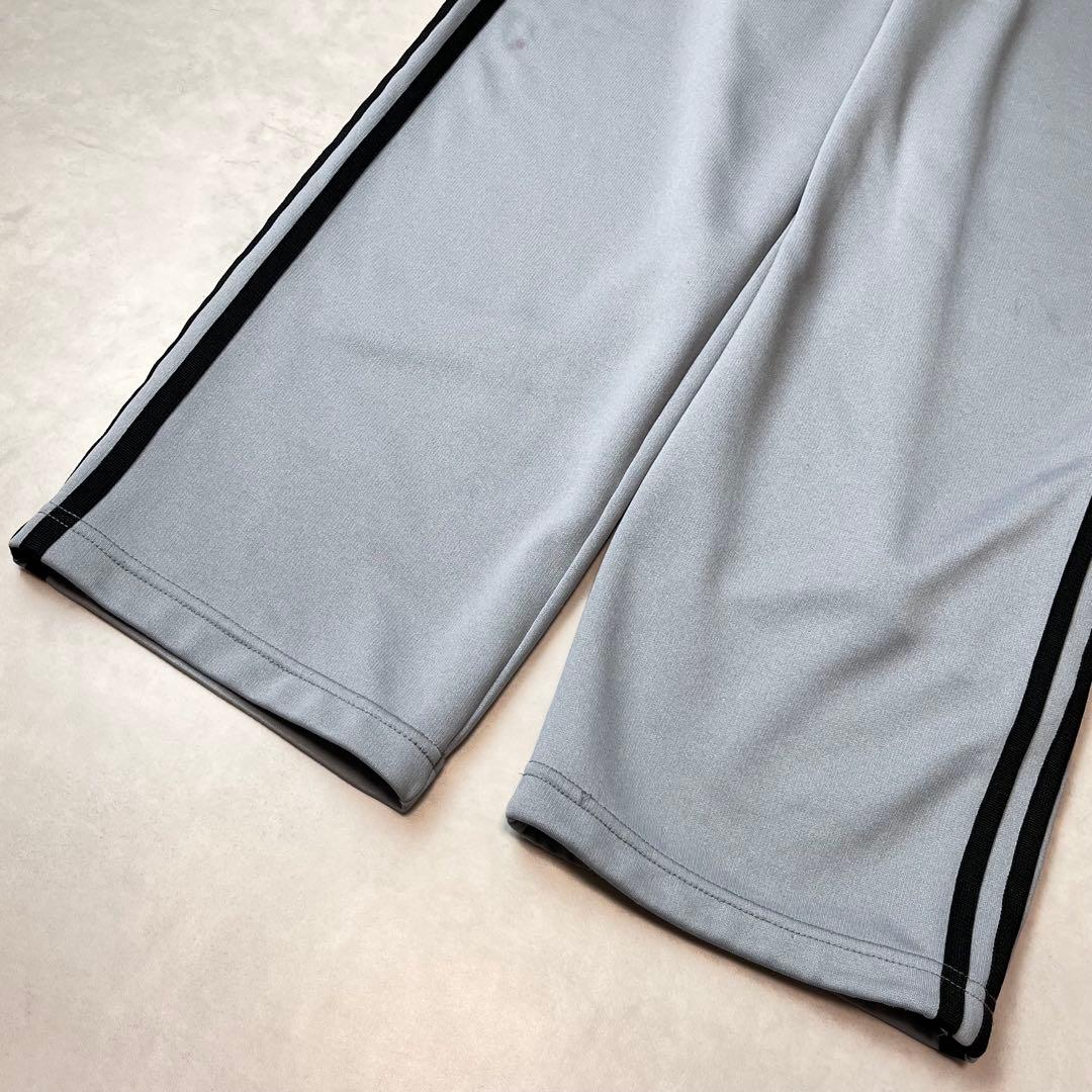 00s adidas トラックパンツ 3ライン ライトブルーグレー L