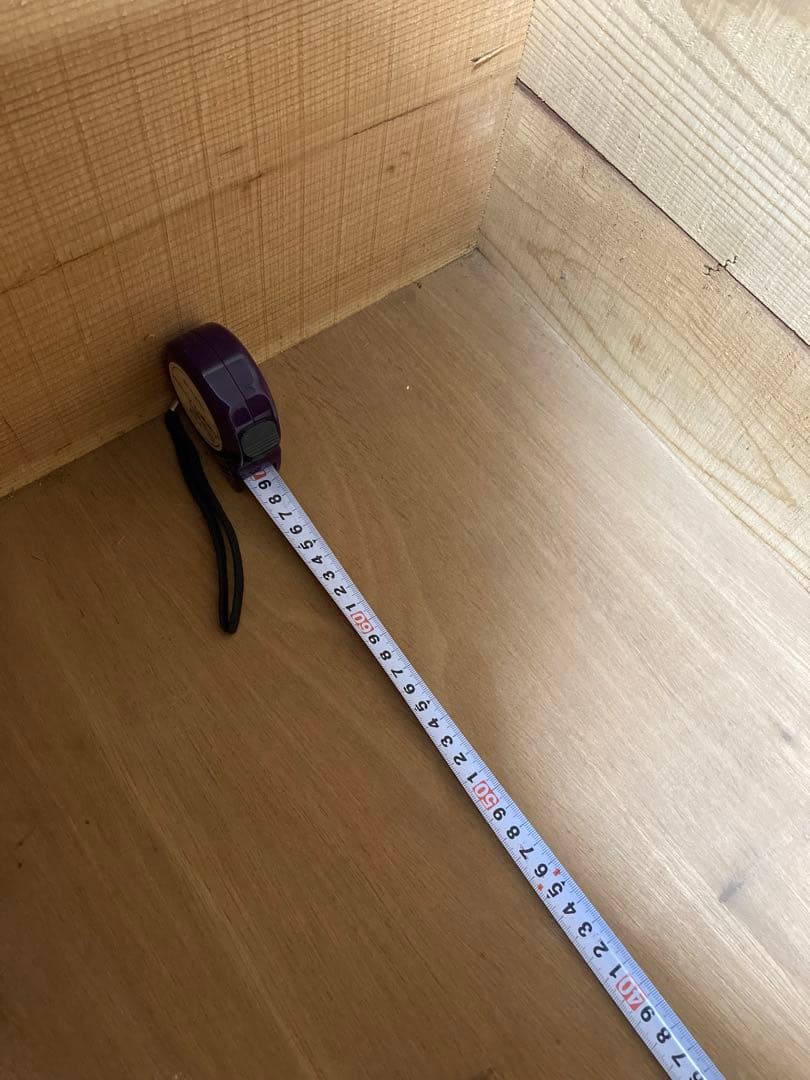 年代物　木製(大型)長方形ボックス　無垢板　丈夫　強い