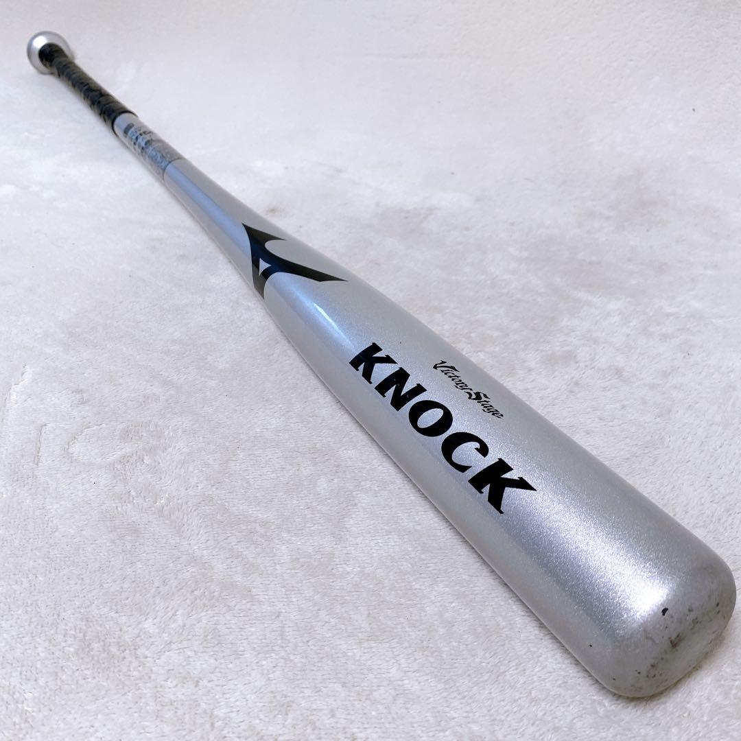 美品　ミズノ　ビクトリーステージ　ノックバット　カーボン製　シルバー　89cm