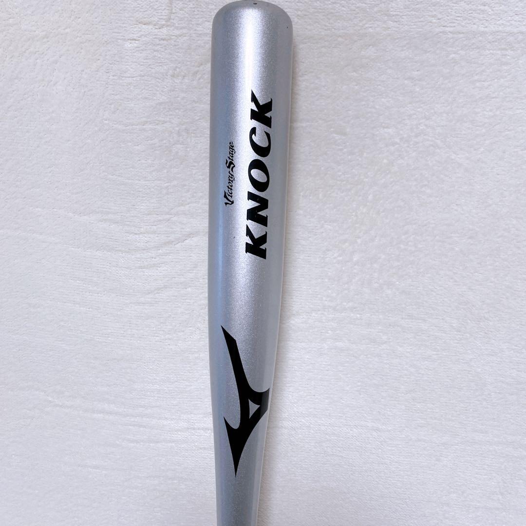 美品　ミズノ　ビクトリーステージ　ノックバット　カーボン製　シルバー　89cm