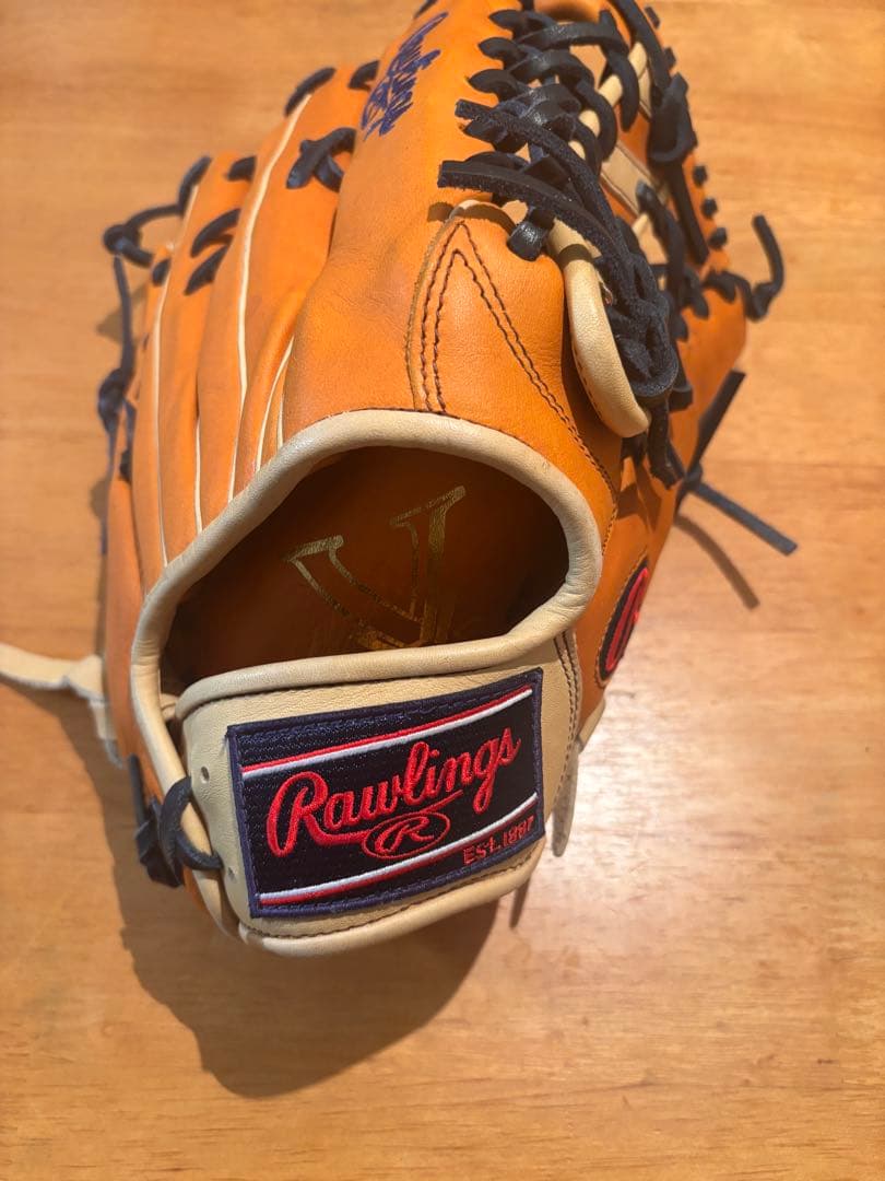 Rawlings 12.5インチ 外野用 軟式グローブ キャメル　右利き用