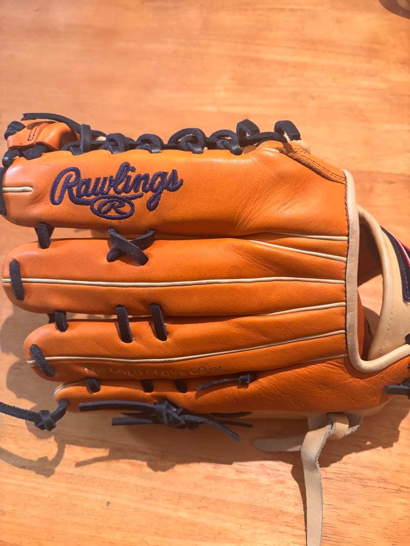 Rawlings 12.5インチ 外野用 軟式グローブ キャメル　右利き用